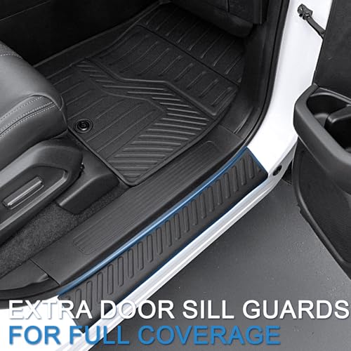 Image of Floor Mats Set for 2026 2025 2024 2023 Honda Pilot, All Weather TPE Cargo Mat Cargo Liner with 3nd Row mats, Durable Car Mat Trunk Mat with Backrest Mat & Door Sill Protectors Accessories