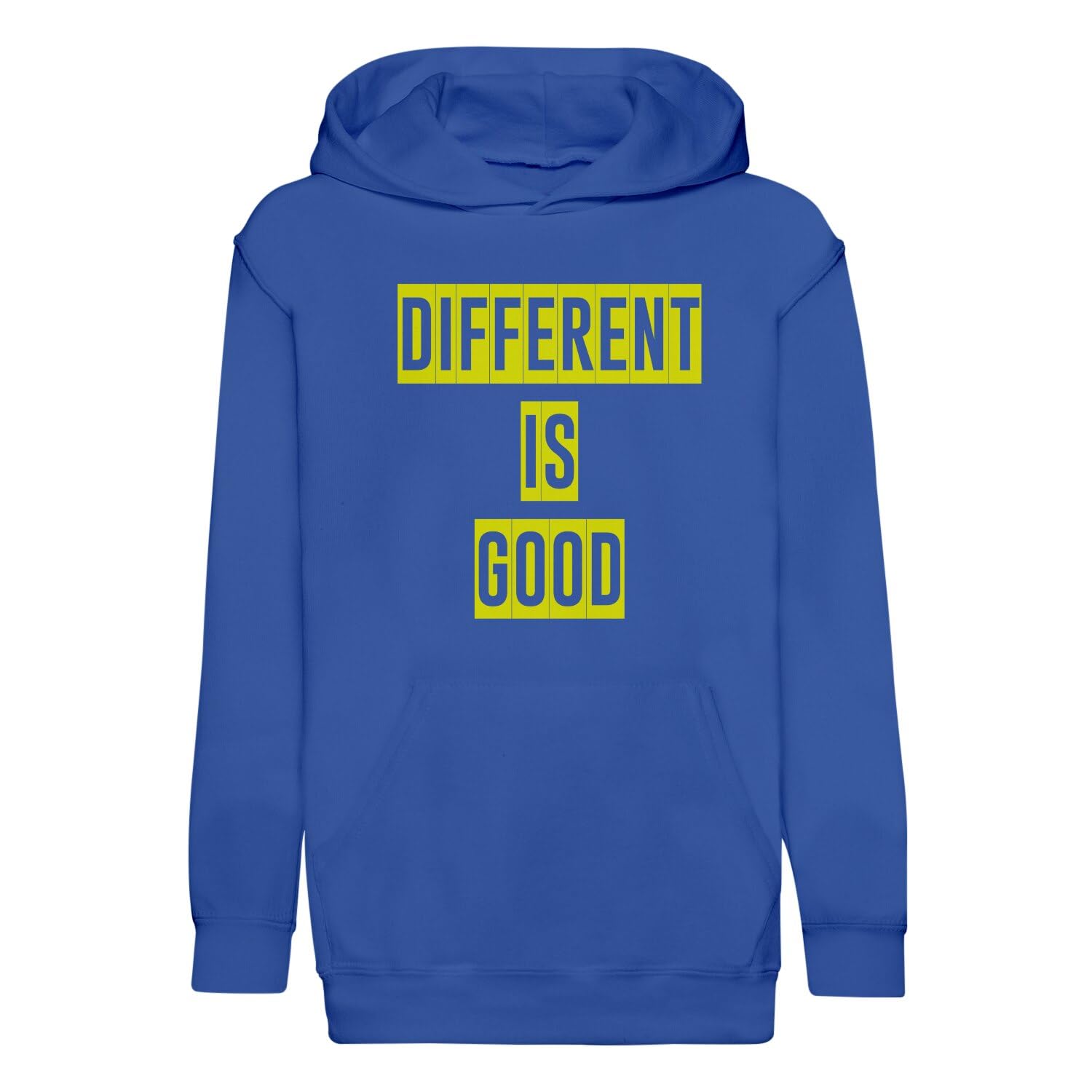 Sweat à capuche enfant Different is Good premium noir en coton bio