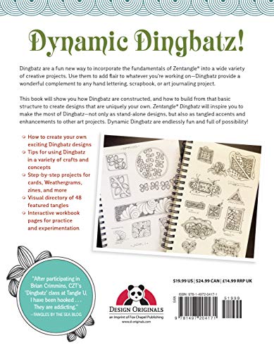 Zentangle(R) Dingbatz: Patterns & Projects for Dynamic Tangled Ornaments & Decorations (Design Originals) Learn How to Construct Fun Embellishments for Hand Lettering, Scrapbooking, & Art Journaling - Image 2