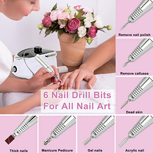 Yakimz Elektrische Nagelfräser für Gelnägel, 35000 U/Min Elektrische Nagelfeile Set, Wiederaufladbare, LED-Anzeige… – Bild 8