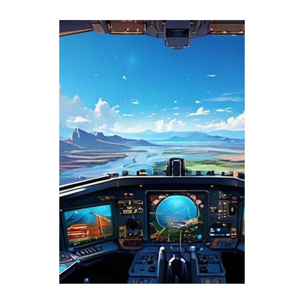 GAEKKO Tableau mural, motif de vaisseau spatial dans un monde de bande dessinée, sur verre acrylique, sans cadre photo, 80 x 120 cm