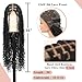 Lexqui HD Full Lace Braided Wigs for Women Knotless Boho Braided Wigs Box Braid Wig with Baby Hair Premium Synthetic Boho Curls Braided Wig,Natural Black 36 Inches