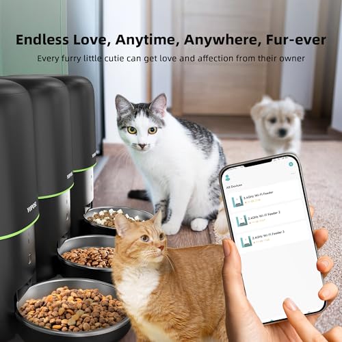 Cat-Feeder-Automatic-with-APP-Easy-to-Clean-16cup136oz-24GHz-WiFi-Automatic-Cat-Feeder-for-Remote-Feeding-Cat-Food-Dispenser-with-Lock-Feature-and-Suitable-Portion-Size-Easy-to-Use