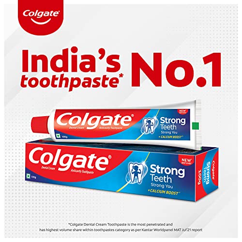 Image of Colgate Strong Teeth Cavity Protection Toothpaste, Colgate Toothpaste with Calcium Boost, 800gm (Buy 3 Get 1 Free), India's No.1 Toothpaste