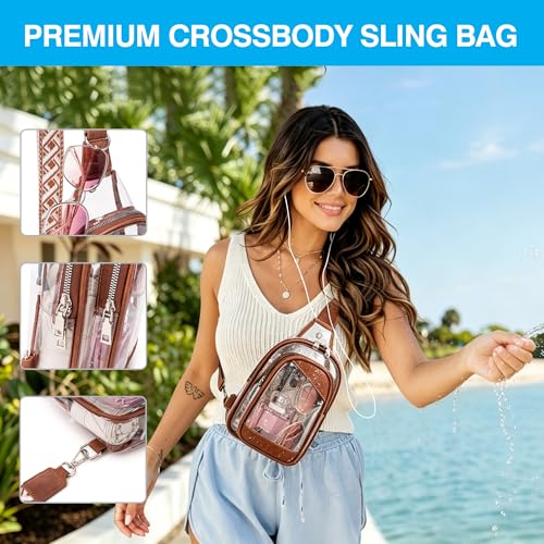 Image of MYHOZEE Small Diaper Bag Crossbody Sling Purse for Women - 2 in 1 Leather Backpack with 2 Straps for Short Trips Work Daily | Mini diaper bag