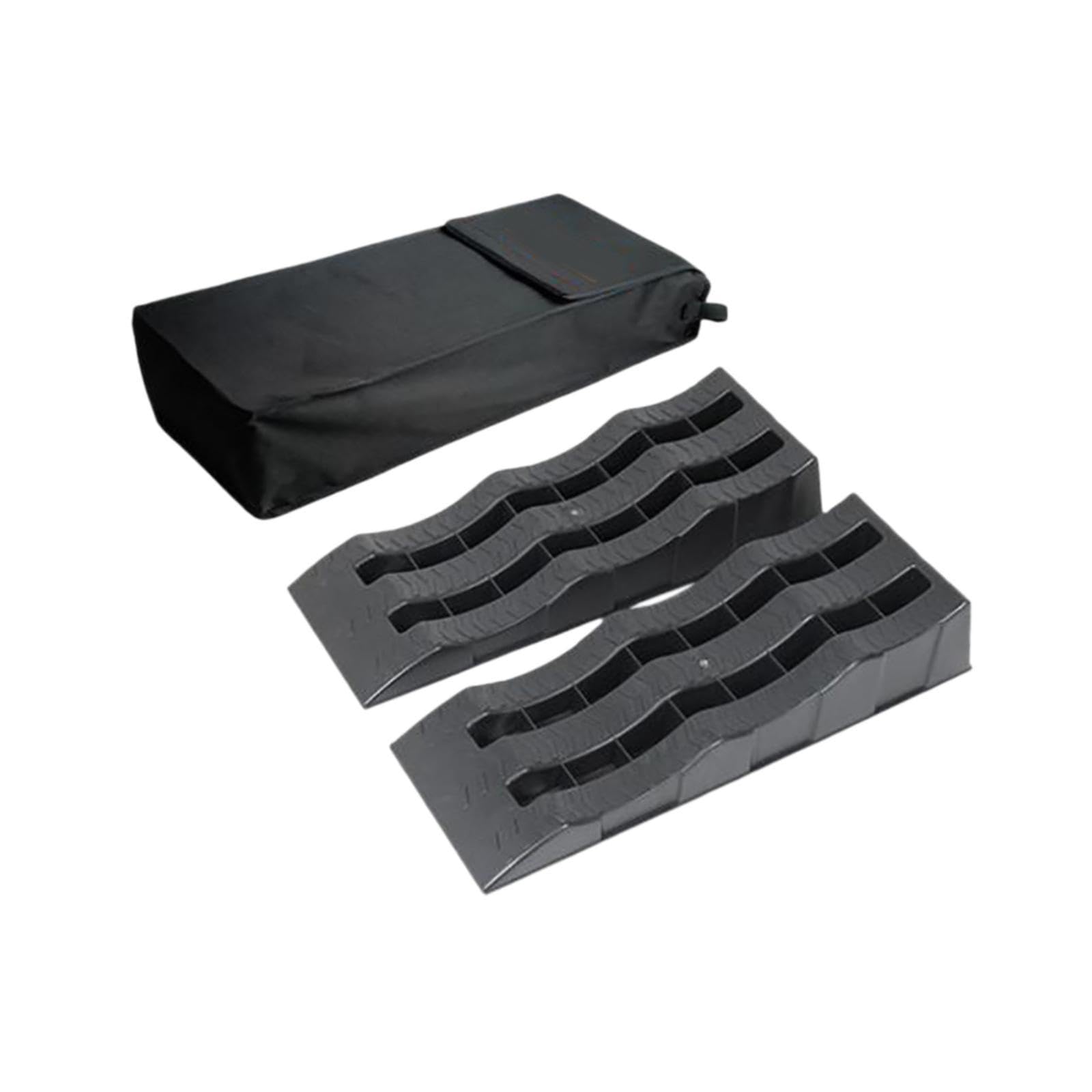 2 Piezas para Neumáticos Calzos Alfombrillas Antideslizantes Protectores de Rueda de Construcción Pesada y Apoyo Fiable Que Mejora la, Negro