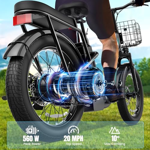 Image of Caroma Peak 1200W Electric Scooter with Seat, 20 inch Tires,30Miles&20MPH | All Terrain E Scooter with 2 Seats,Adjustable Electric Scooter for Adults with Basket,Adult Electric Bicycles Style Scooter