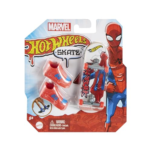 La Mejor comparativa de Skate patinete los mejores 10. 31 Hot Wheels Skate Vehículo de Juguete Spider-Man Fingerboard para niños de 5 años en adelante