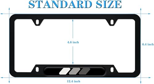 Vista 49 de Marco de matrícula de aluminio tricolor de 3 colores compatible con Toyota, camión, remolque, SUV (blanco azul-01) Blanco Azul-01,Blanco