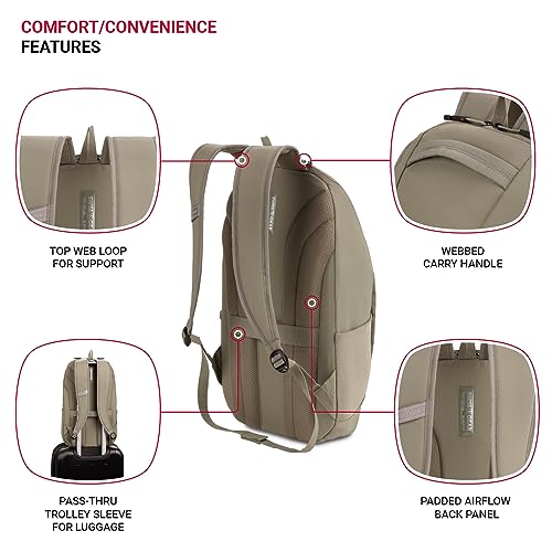 Image of SwissGear 8117 Laptop Backpack, Olive, 17.75 In