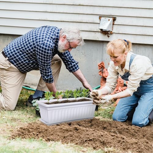 Jardinières de fenêtre lot de 6 pots extérieurs résistants pour balcon - 8
