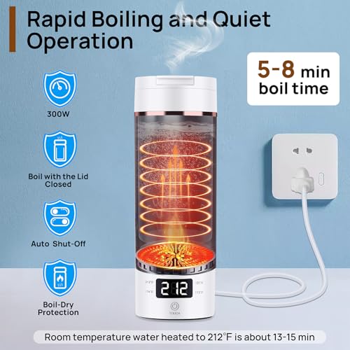 Hervidor eléctrico portátil de acero inoxidable 450mL miniatura 4