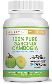 Maximum Slim 100% Pure Garcinia Cambogia Supplement - HCA Extract - Weight Support Formula for Men & Women - Non-GMO, Gluten Free - 60 Capsules