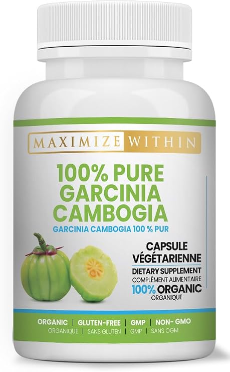 Maximum Slim 100% Pure Garcinia Cambogia Supplement - HCA Extract - Weight Support Formula for Men & Women - Non-GMO, Gluten Free - 60 Capsules