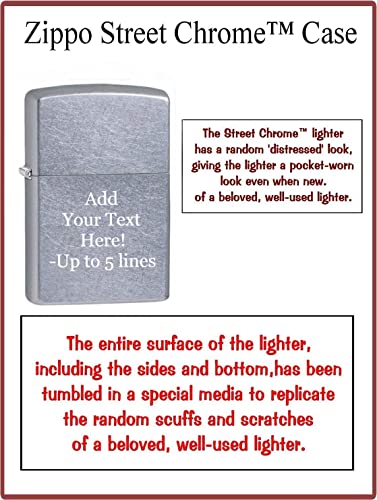 Encendedor Zippo personalizado Rose Street Chrome miniatura 2