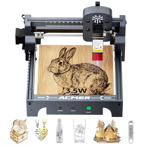 ACMER S1 Laser Engraver 3500mW, Compact Desktop Engraving & Cutting...
