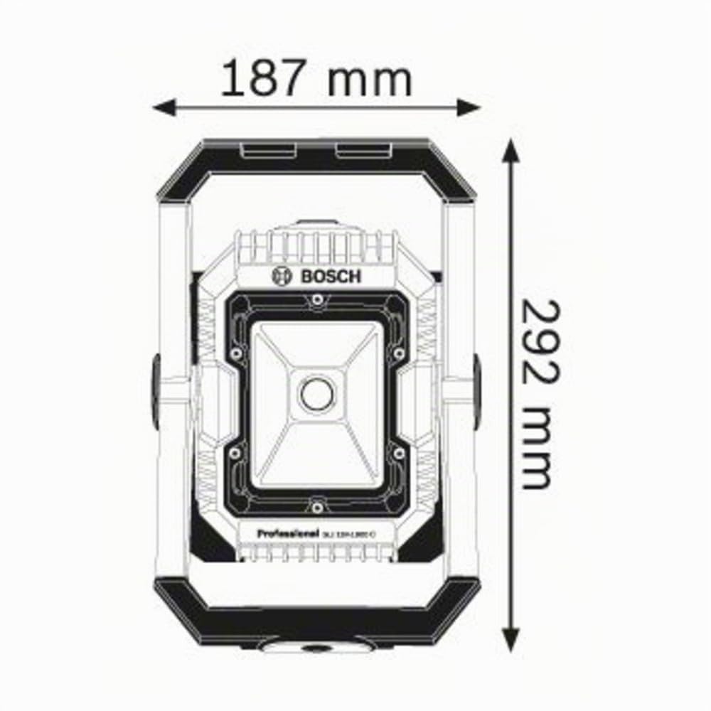 Bosch Professional 18V foco de obra LED a batería GLI 18V-2200 C (luminosidad máx. 2200 lúmenes, Connect Ready, sin batería/cargador)