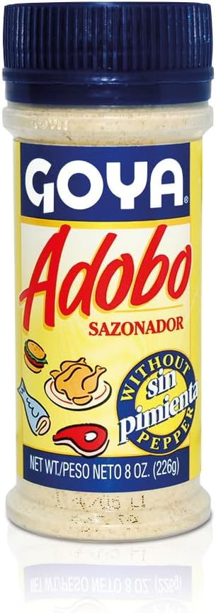 Goya Adobo All Purpose Seasoning Without Pepper 226g | Sazonador Gourmet with Garlic, Oregano & Turmeric | Mild & Aromatic Spice Blend | Ideal for Chicken, Meat, Seafood & Vegetables.