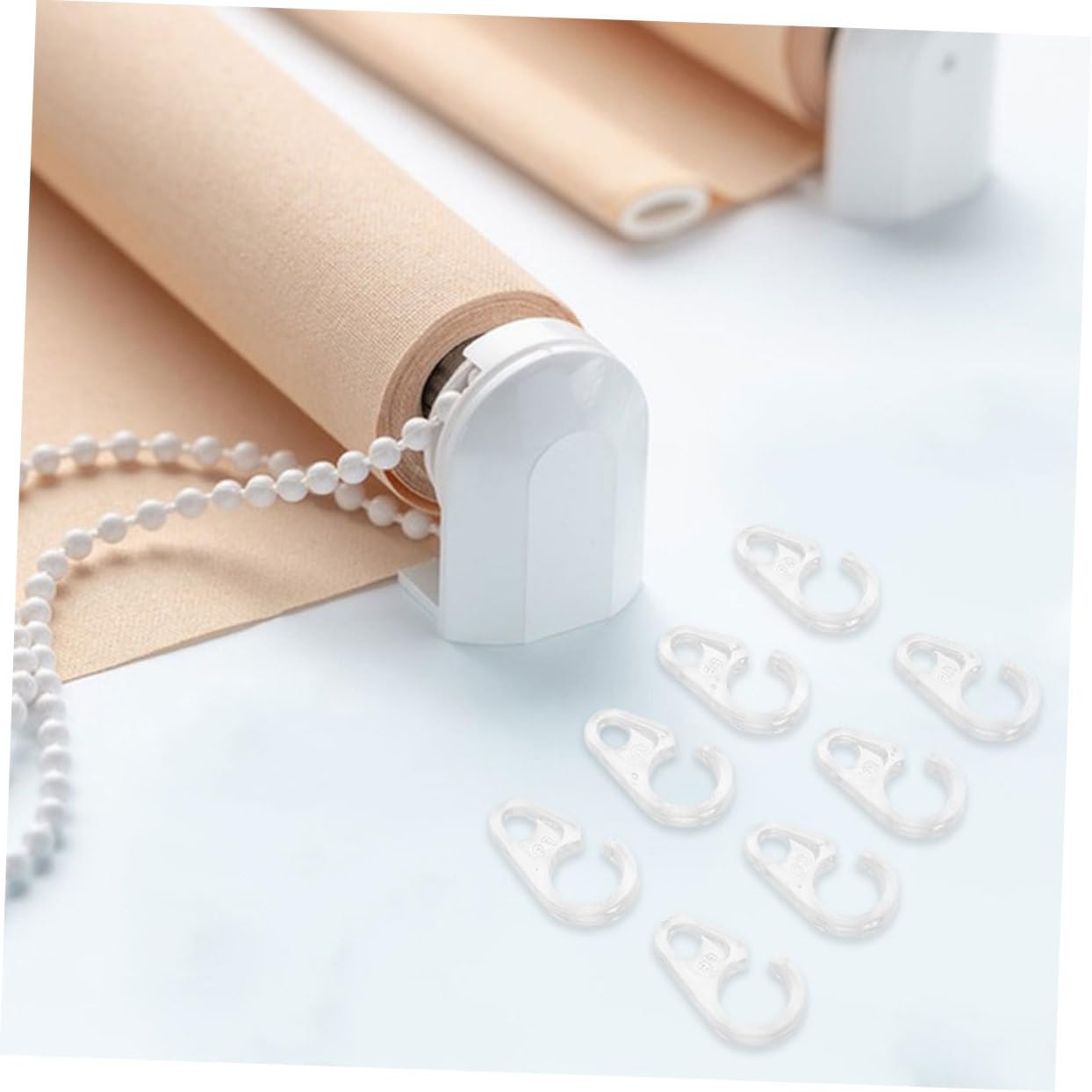 100 ganchos de plástico transparente para cortina de ducha, diseño elegante de fácil deslizamiento, se adapta a barras de madera y rieles, perfecto para ventanas de baño y duchas
