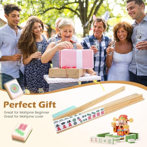 Set de 4 soportes de madera para Mahjong americano miniatura 7