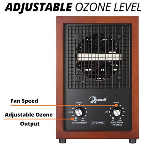 Ion And Ozone Generator Air Purifier, Ionizer & Deodorizer Adjustable Up To 3,500 Sqft - Ideal For Dust, Pollen, Pets & Smoke Smell By Mammoth #TOP2