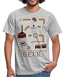Dieses schöne Design zeigt den Prozess des Bierbrauens - von Hopfen und Malz bis hin zum abgefüllten Bier. Das perfekte Design für Brau-Experten und Bierfans.