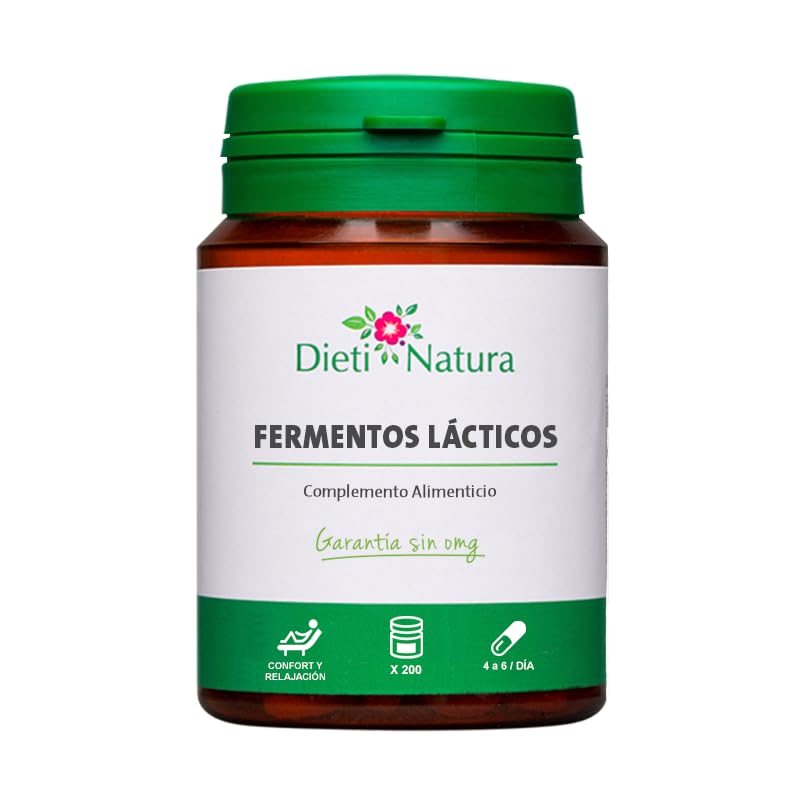 Dieti Natura Fermentos Lácticos 200 Cápsulas - Complejo Sinérgico...