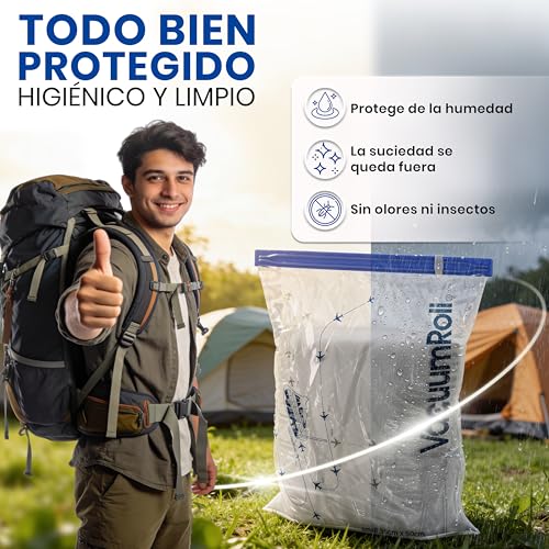 Miniatura 7 de Bolsas De Compresión Para Viajar Myhodo, 10 Piezas 5x 60x40cm 5x 50x35cm Viaja Ligero, Fáciles De Usar Sin Uso De Aspiradora, Bolsas Al Vacio Ropa Para Maletas Y Mochilas, Almacenamiento Al Vacío