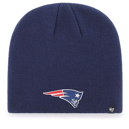 47 Men's Navy New England Patriots Primary Logo Knit Beanie