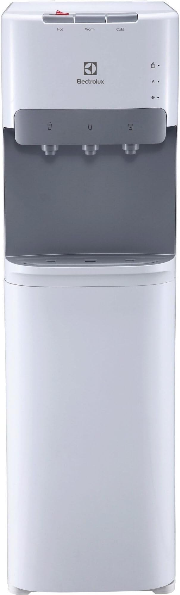 Electrolux Bottom Loading Water Dispenser & Water Cooler, 3 Water Spouts, Hot, Cold & Ambient Temperature, with Child Safety Lock, LED Indicator, Floor Standing, for Home & Office, EDBMFDXWG, White