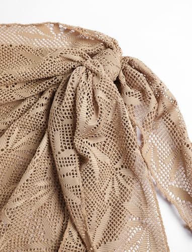 Image of ZAFUL Boho Beach Cover Ups for Women Sarong Coverups Sheer Bikini Chiffon Wraps Skirts for Swimwear