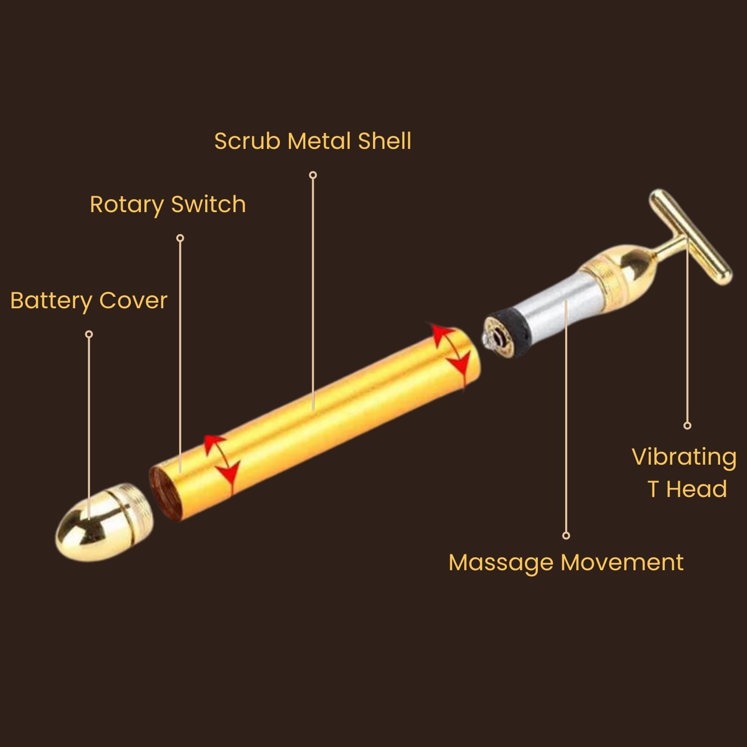 TRU Energy Beauty Bar Electric Vibration Facial Massager Roller, Waterproof Golden T-Shaped Face Massager for Skin Care Anti Wrinkle Tool, Vibrating Massage for Cheek Neck Forehead Clavicle Arm Leg : Amazon.ae: Beauty TRU Energy Beauty Bar Electric Vibration Facial Massager Roller, Waterproof Golden T-Shaped Face Massager for Skin Care Anti Wrinkle Tool, Vibrating Massage for Cheek Neck Forehead Clavicle Arm Leg : Amazon.ae: Beauty