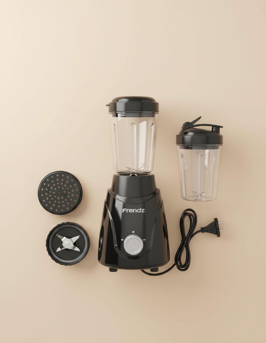 Mixer Grinder|900 Watts Double Ball Bearing Motor|22000 RPM|Non-Stop 90 Mins Running|3 Jars including 1750ml Blender, 1000ml Grinder, 500ml Chutney Jar| (black/-image-0