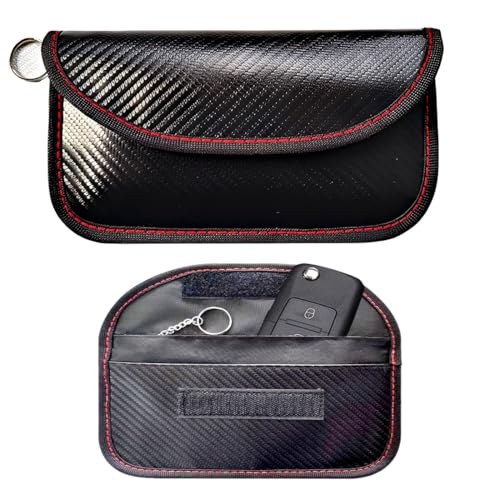 COYUN 1 Pack Borsa per Chiavi, Portachiavi Auto Antifurto per Protezione Chiave Auto Custodia Keyless RFID Blocker Protezione Antifurto per Custodia Protettiva, 100% Blocca i Segnali Delle Auto