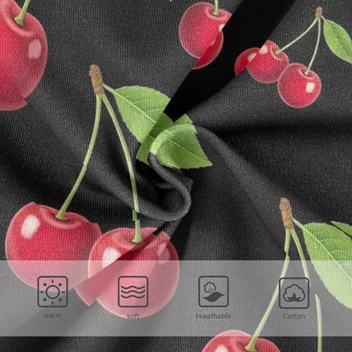 Toddler Girls Underwear 2t Cotton Little Girl Panties Colorful Briefs Underpants Bright Red Cherries Leaves Black3