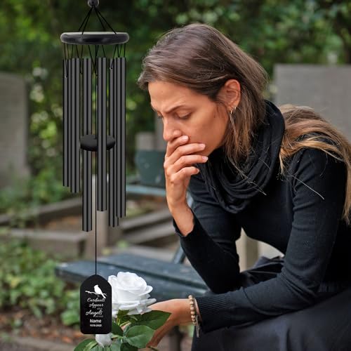 Image of ASTARIN Personalized Wind Chimes Outdoor Large Deep Tone,Large Customized WindChimes for Outside Tuned Relaxing Soothing Low Bass,Memorial Wind Chimes Sympathy for Mom Dad