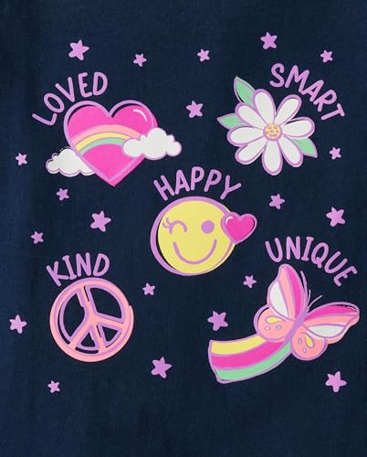 Image of The Children's Place Baby Girls' and Toddler Unicorns,Butterflies,Trends Short Sleeve Graphic T-Shirts,3 Pack