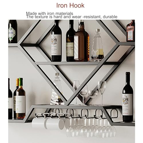 Casier à vin mural compact à 3 niveaux pour optimiser les petits salons - 5