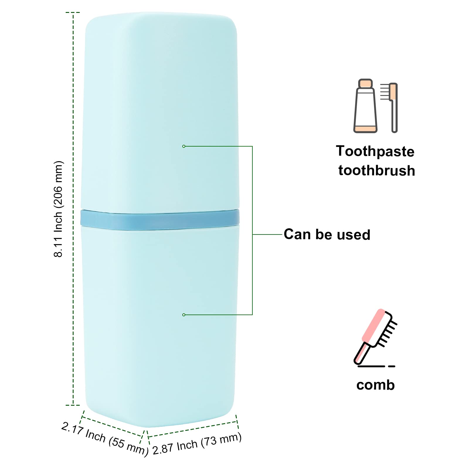 PINGEUI 4 Piece Toothbrush Case Travel Set - Image 2