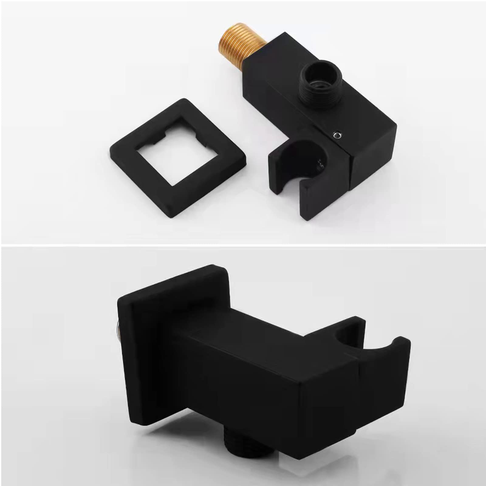 Grifo de bañera Grifo de baño en Cascada con Ducha de Mano Grifo Mezclador para bañera montado en la Pared Agua fría y Caliente Relleno de bañera en Cascada de latón,Negro