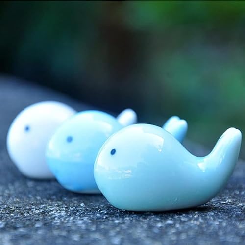 Miniatura 7 de Hemoton Soporte para palillos de cerámica con soporte para palillos de pescado, cubiertos, vajilla de cocina, juego de 6 unidades (azul+ verde +