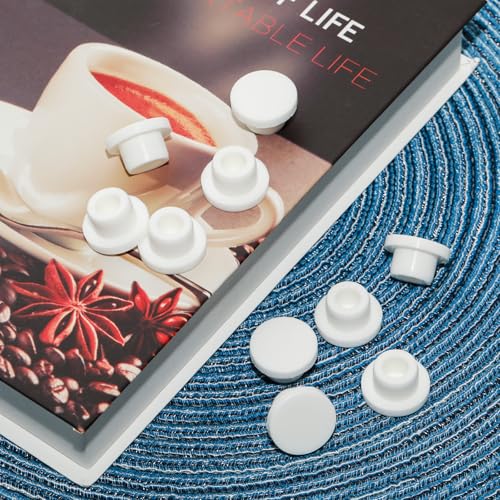 Image of 20 PCS Silicone Rubber Plug,White Hole Plug,Waterproof Plug Tube Plugs Hole Plug,Flexible Hole Plug Cover Fit for 0.63 inch /16mm