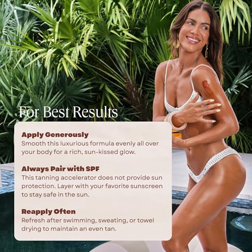 Image of Carroten Intensive Tanning Gel | Travel Size Browning Tan Accelerator | Non-Greasy Water-Resistant with Carrot & Coconut Oil | Vitamin A&E for Moisture & Hydration | TSA Approved | 1.7oz + Spatula