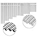 Cosmos 30 Pcs Wind Chime Tubes for Home Garden Outdoor Hanging Decorations, Silver Tone Color, Solid and Empty Tubes