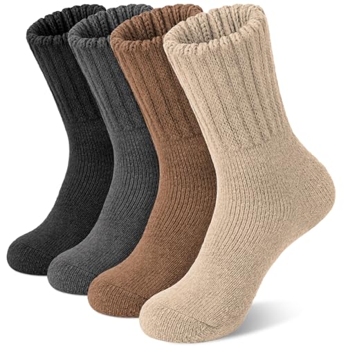 Image of iCamter 4 Pairs Womens Wool Socks - Soft, Thick, Warm Thermal Boot Winter Socks for Gifts
