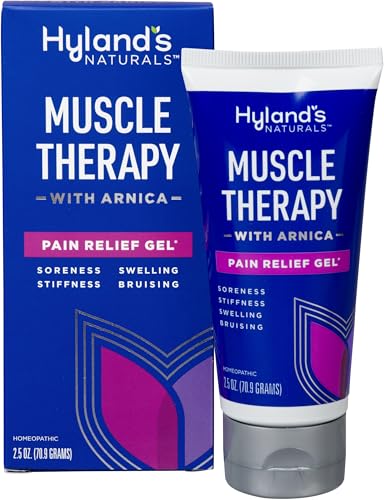 Hyland's Muscle Therapy with Arnica Pain Relief Gel, Bruise Healing Cream, Natural Relief of Pain, Swelling, Bruising, Soreness and Stiffness, 2.5 Oz