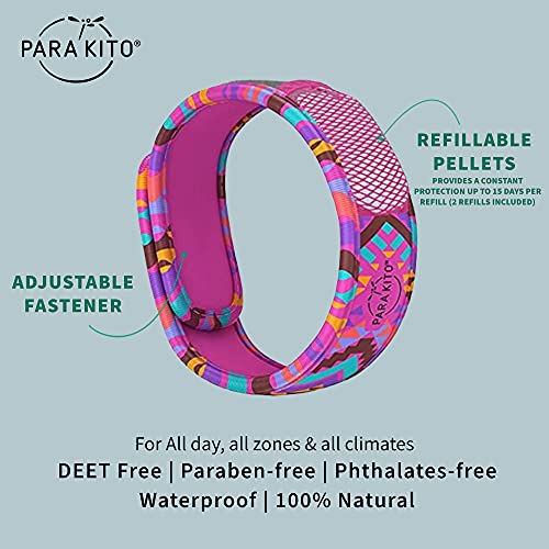 Para'kito Mosquito Insect & Bug Repellent Wristband - Waterproof, Outdoor Pest Repeller Bracelet W/Natural Essential Oils (Native) #TOP1