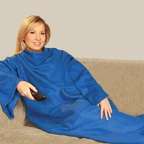 Cozy Manta Cuddlee azul con mangas