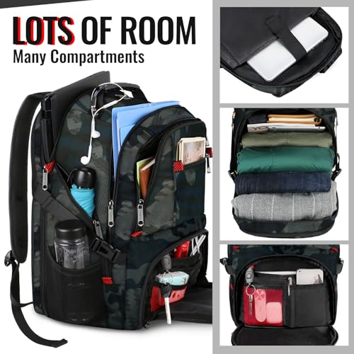 Image of YOREPEK Travel Laptop Backpack, Camouflage, 17 inch