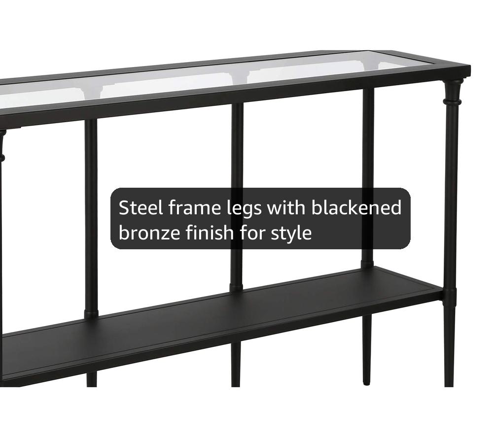 Amazon.com: Dafna 45'' Wide Rectangular Console Table in Blackened